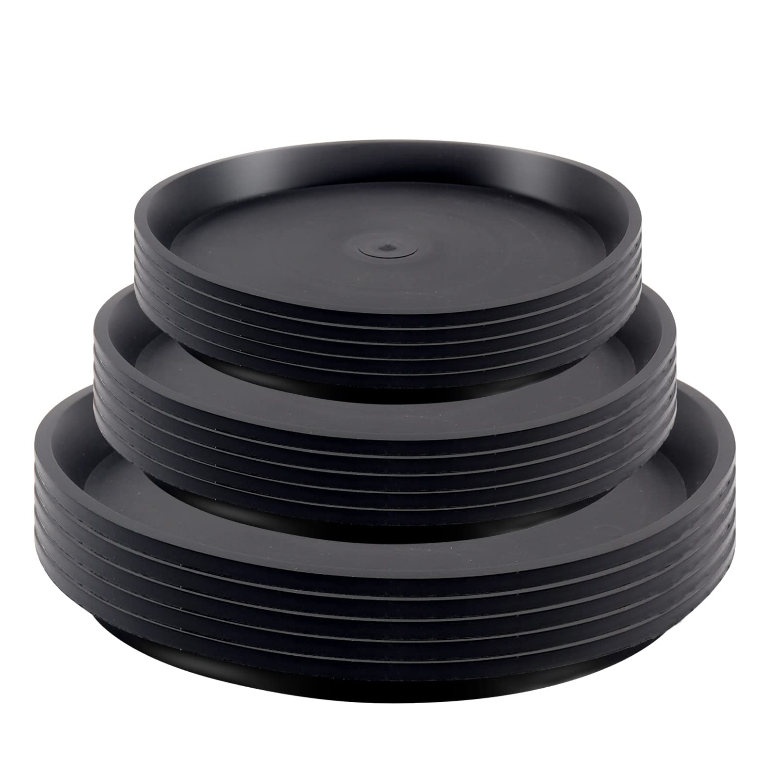 M METERXITY 6 Lot Jardinière Soucoupes - Bambou Rond Fleur Pot Goute Plateaux Appliquer Pour Extérieur/Jardin (6.5cm OD