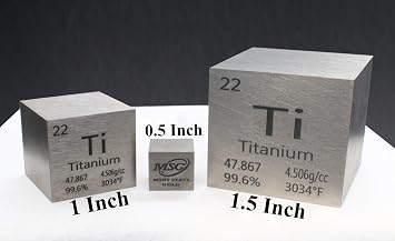 99.6% Pure 1 Inch Titanium Cube