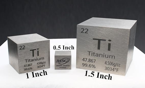 99.6% Pure 1 Inch Titanium Cube