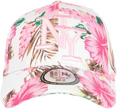 Casquette Enfant Hip Hop Honour Violette Fleurs Roses Tropicales NY - 7 à 12 Ans
