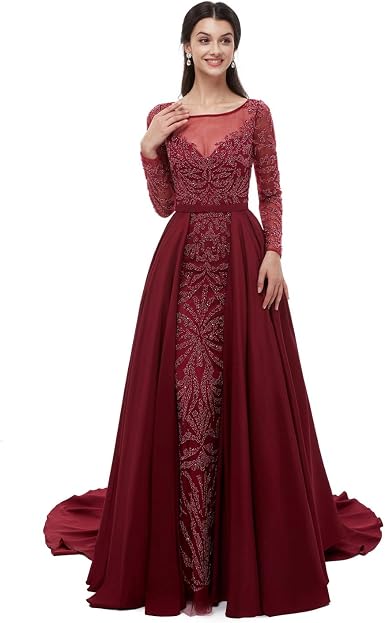 ANTI Women Beading Burgundy Wedding 