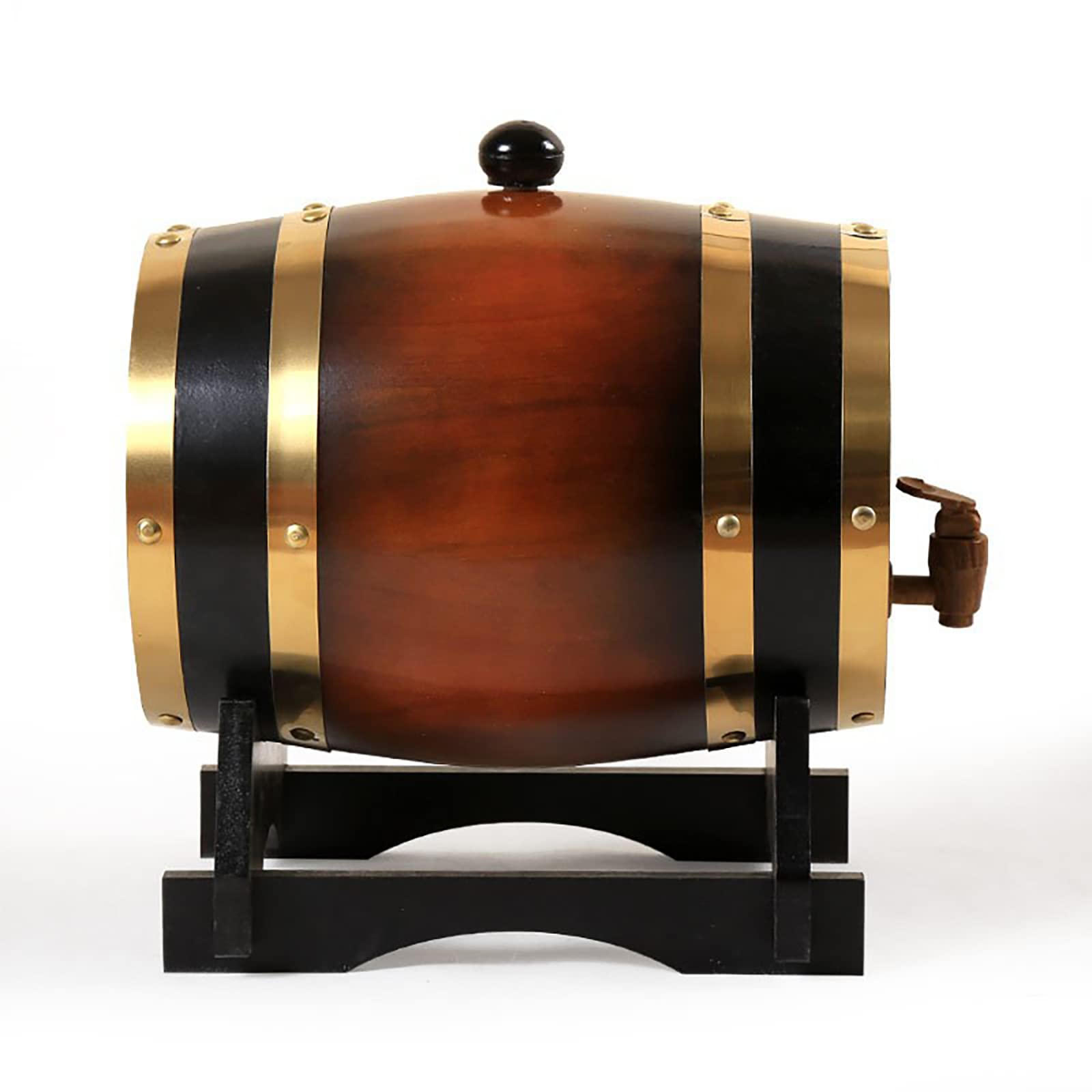 Barriles de roble para envejecimiento Dispensador de barriles de madera, dispensador de barriles de whisky, cubo con soporte de roble para almacenamiento de bebidas espirituosas, whisky, ginebra,