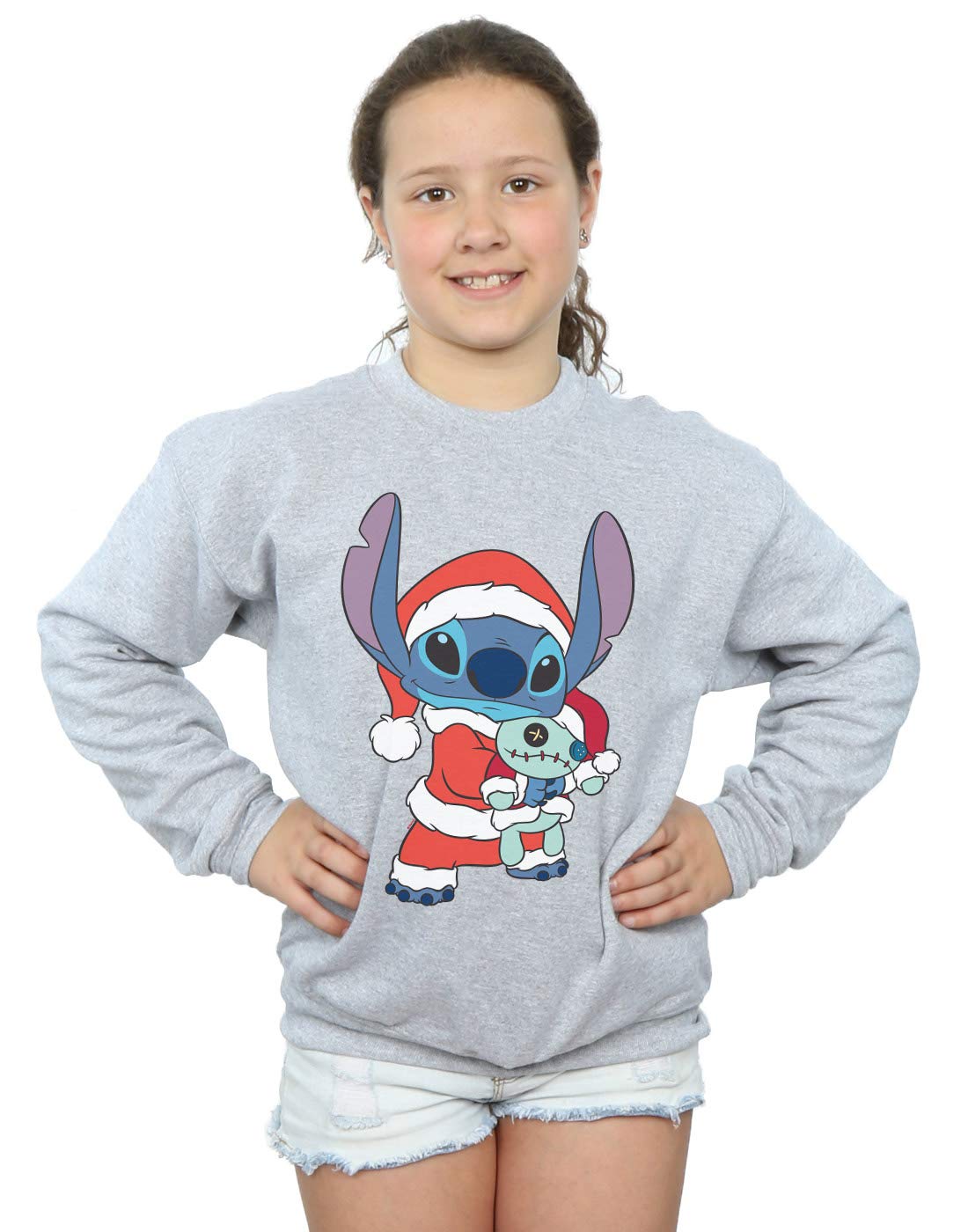 Absolute CultDisney Girls Lilo And Stitch Stitch Christmas Sweatshirt
