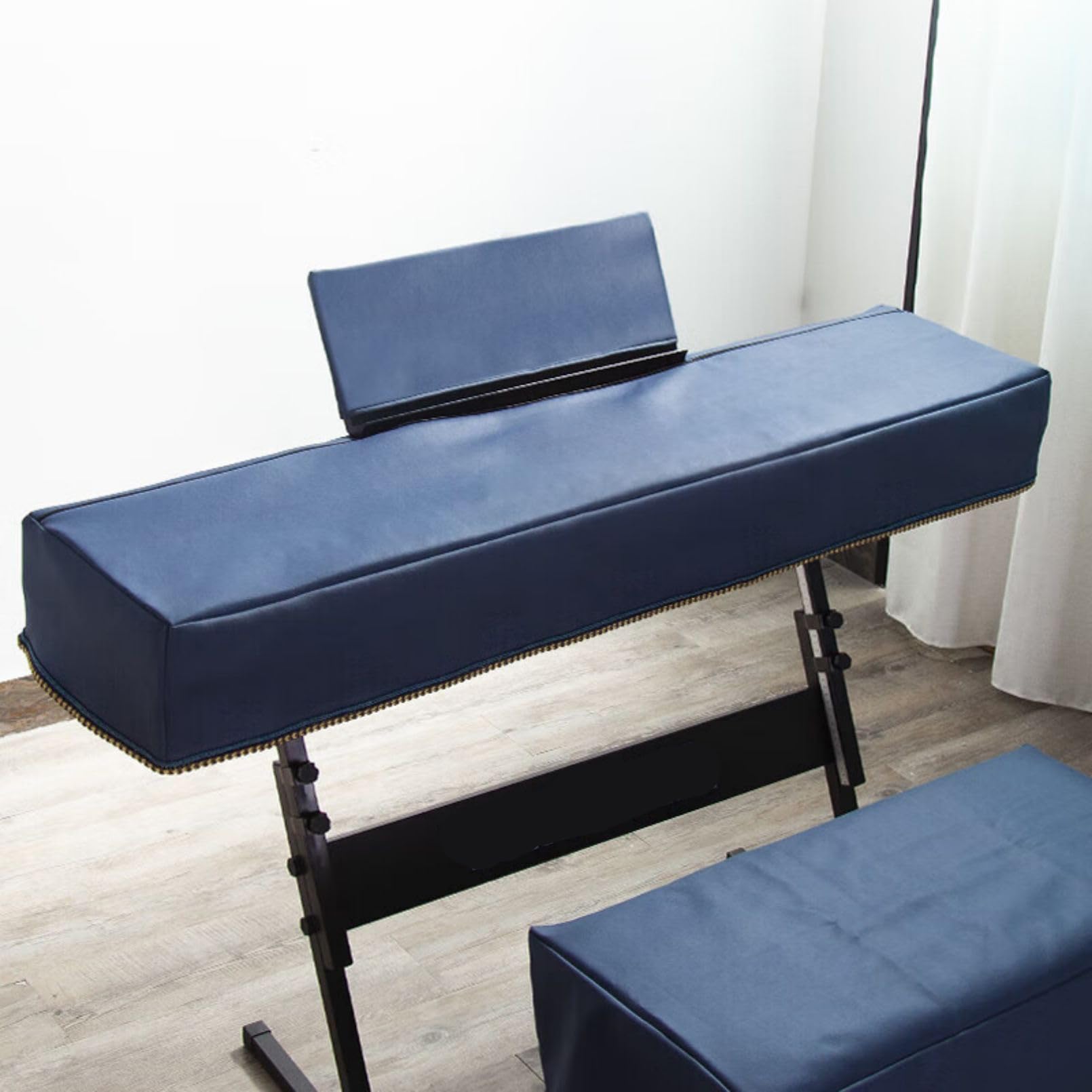 Cutfouwe Cubierta para Teclado de Piano de 88 Teclas con Cubierta para Soporte de partituras, Cubierta Antipolvo para Piano para 88 Teclas Protectora para Teclado electrónico, Piano Digital,Azul