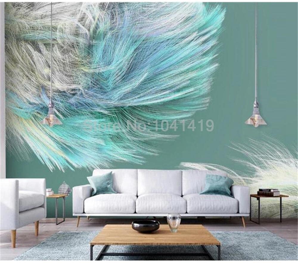 Papier peint mural salon moderne à vagues pour créer un salon cosy