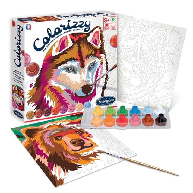 Sentosphère COLORIZZY - Animales de la Foret - Pintura por números - Kit de ocio creativo