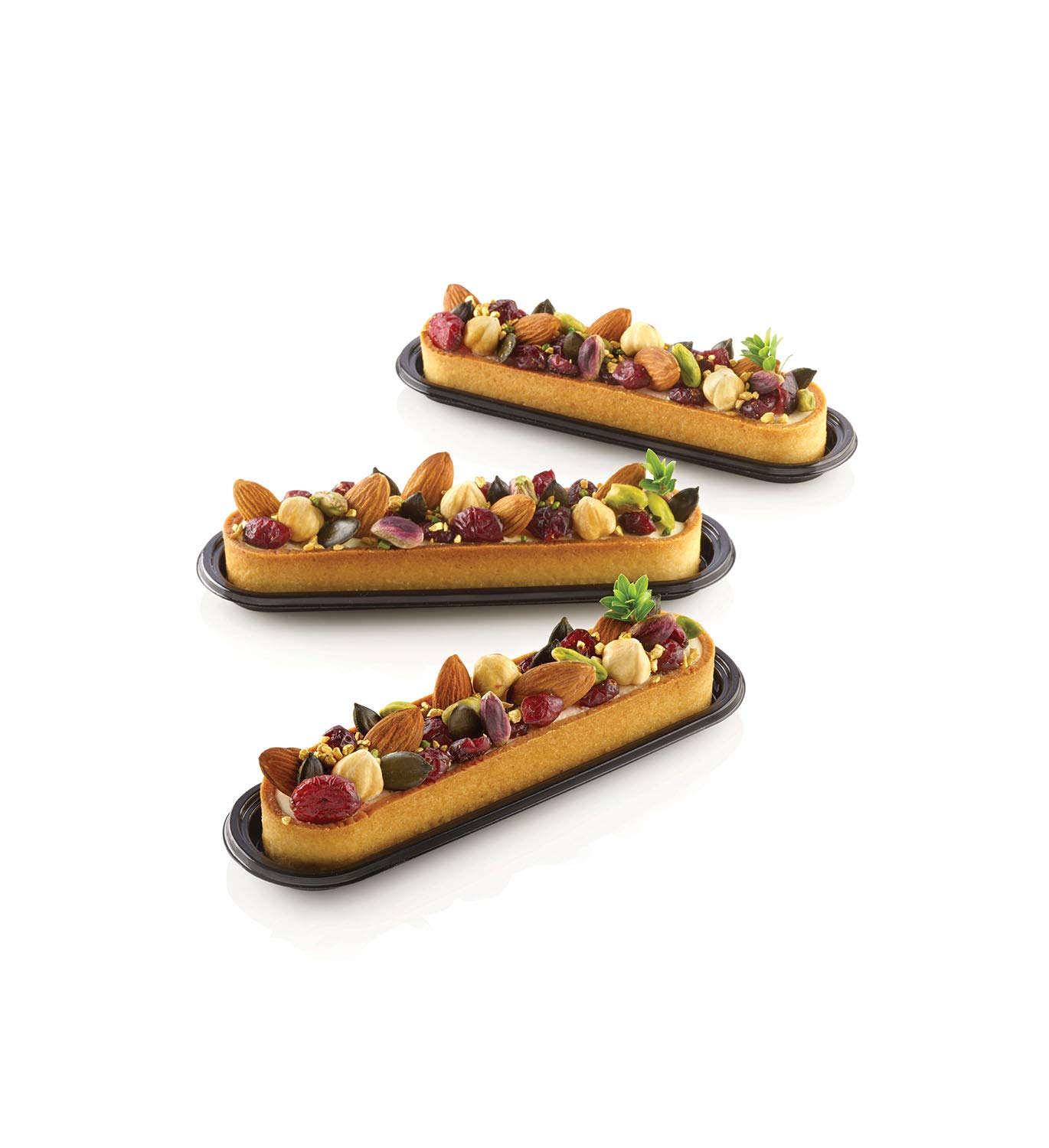 Silikomart Moule en silicone pour gâteaux – Kit Tarte Ring 146 x 34 6 anneaux – Accessoires professionnels pour cuisine et pâtisserie – Emporte-pièces pour gâteaux four