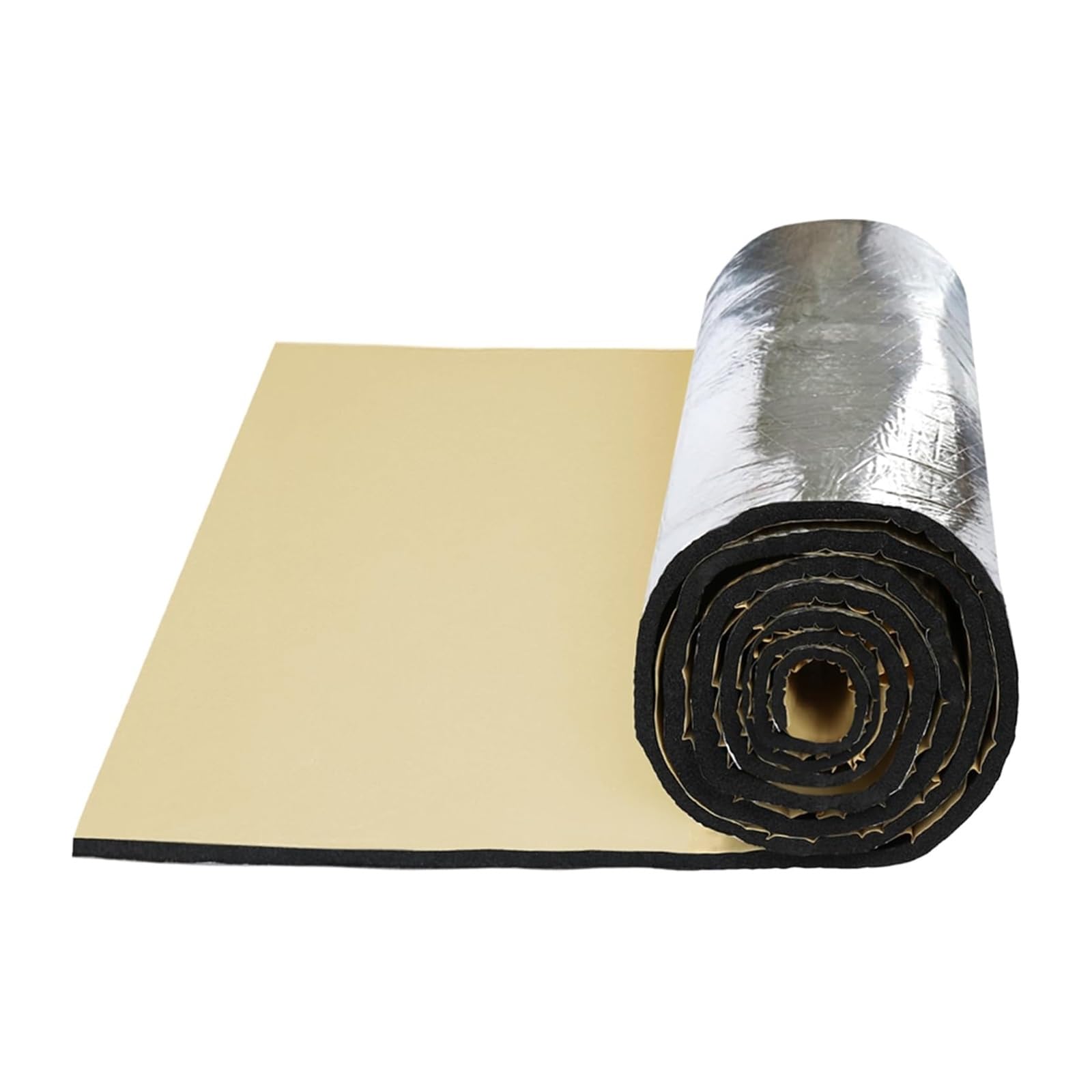 Espuma aislante autoadhesiva con lámina de aluminio en relieve para amortiguar el sonido, barrera térmica impermeable resistente al calor en aplicaciones automotrices e industriales