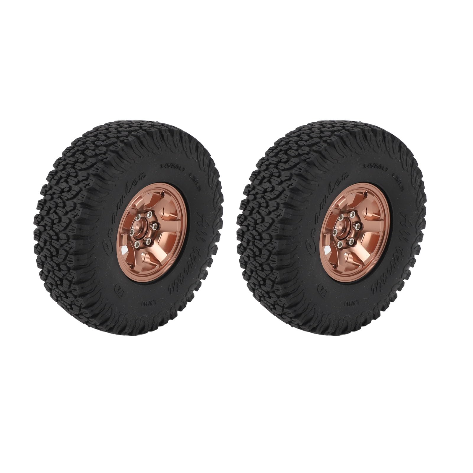 RC Crawler Opony 1,9 -calowy stop z aluminium Guma mocna amortyzację odporności na zużycie uniwersalne dla SCX10 RBX10 1/10 Crawler 4pcs (Srebrny)