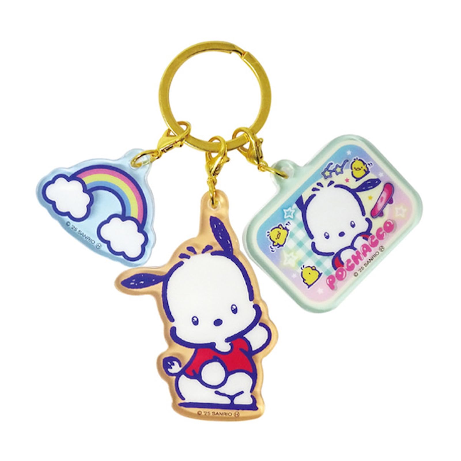K Company Sanrio Characters (Heart-Pounding Memories) 3-Piece Acrylic Keychain Pochacco SAM-3AK-PC