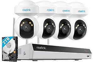 Reolink 4K PTZ Wi-Fi 6 Security Camera System with Wireless 10X Zoom and AI Detection