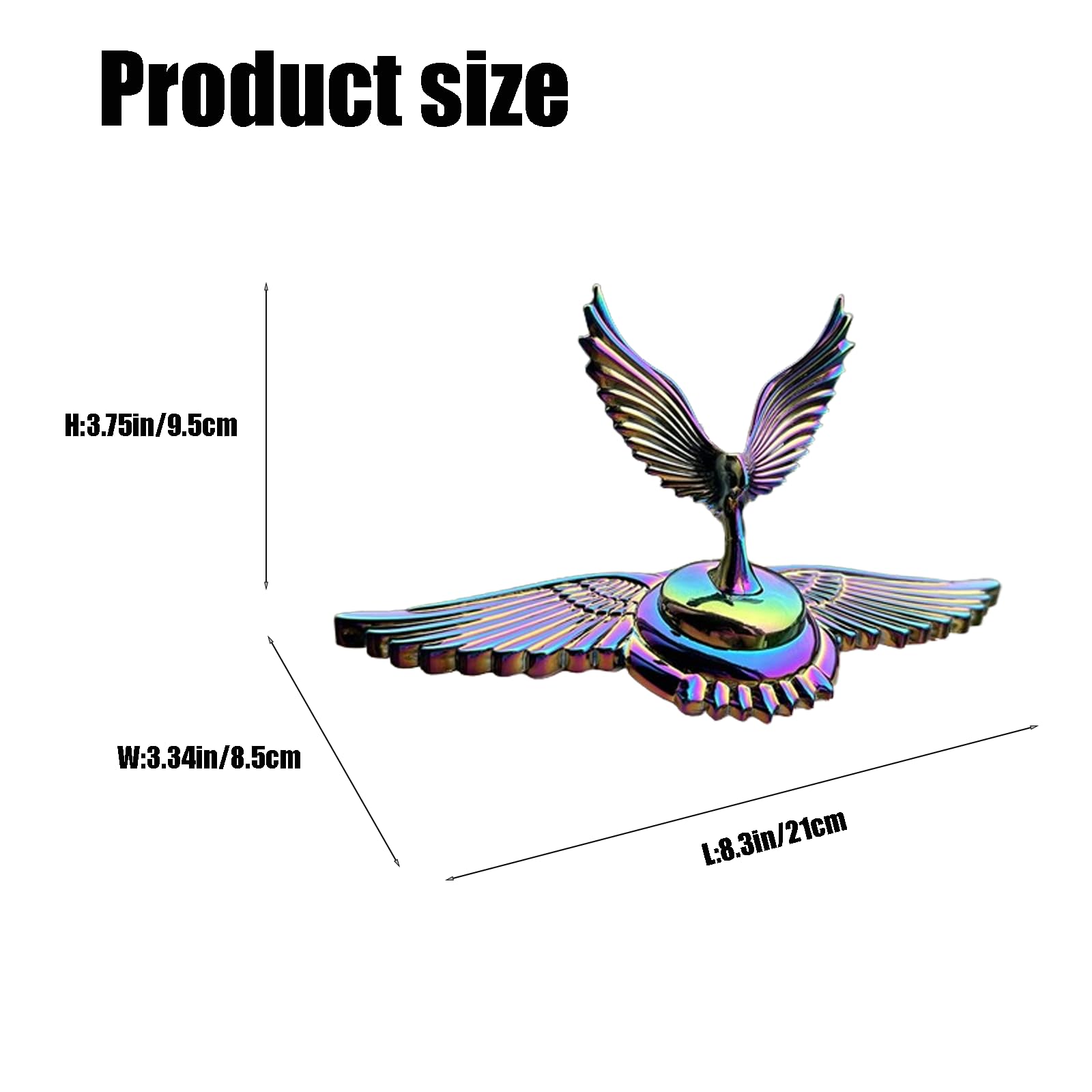 Motorkap Badge Auto Ornamenten - Zelfklevende Eagle Stickers, Chrome Hood Decor | Stevig 3D Auto Eagles Hoods Embleem, Exquise Vakmanschap Auto Voorkant Cover Ornament Sticker Badges voor Voertuigen