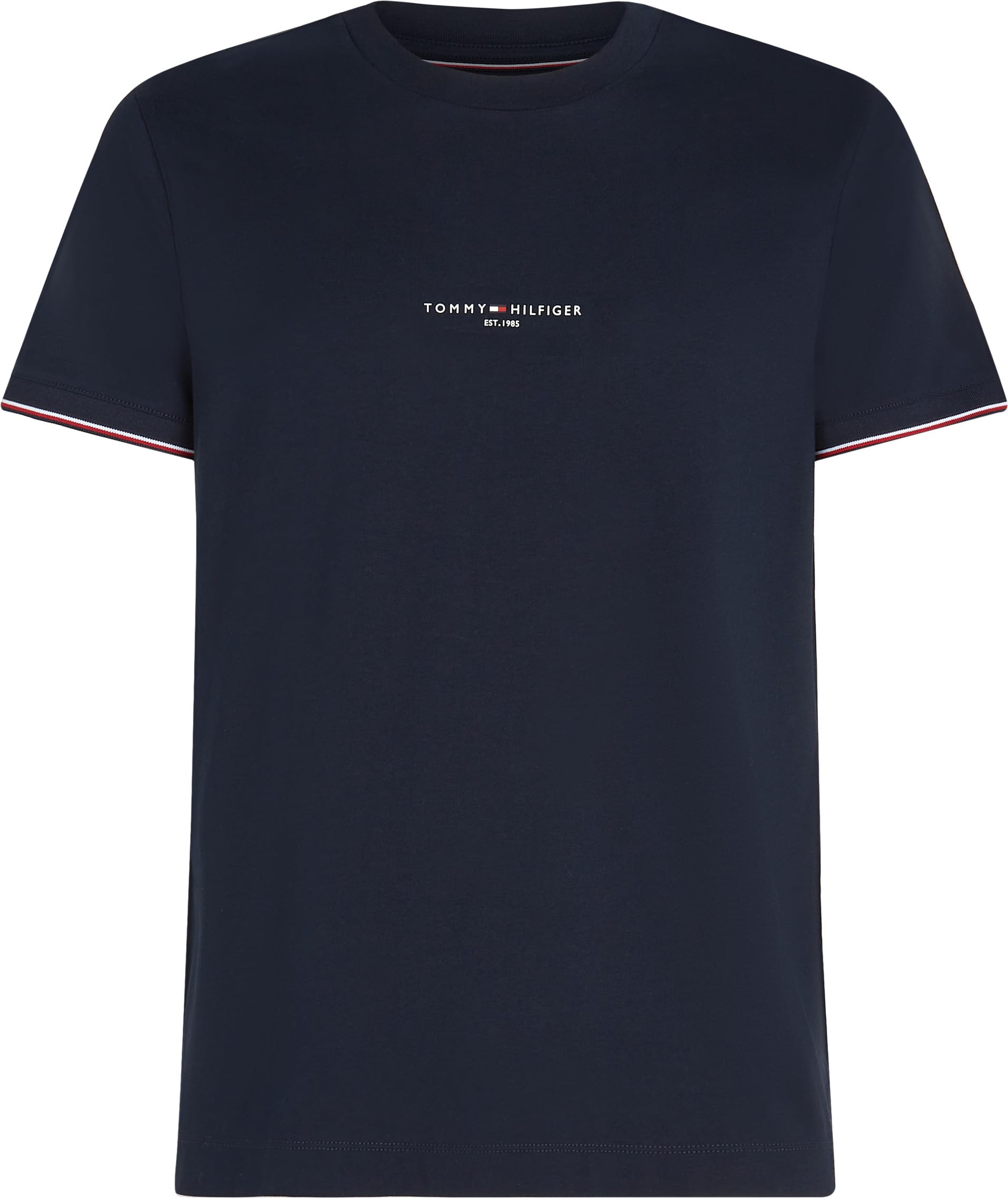 Tommy Hilfiger Koszulka męska Tommy Logo Tipped Tee S/S, Pustynne niebo, L