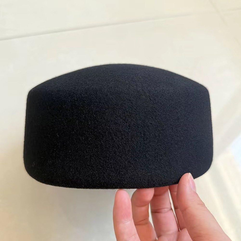Sombrero Pastillero Estilo Francés para Mujer, Boina Derby para Iglesia, Boda, Elegante Sombrero De Copa De Invierno, Sombrero Vintage De Lana para Artista Francés.