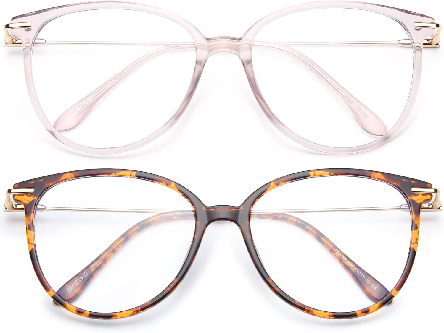 Photo 1 of Gaoye 2-Pack Round Blue Light Blocking Glasses