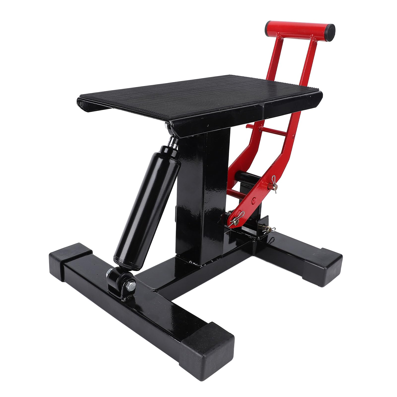 Soporte de Gato Hidráulico para Motocicleta, Ajustable, Diseño Rotacional para Reparación de Mantenimiento Todoterreno