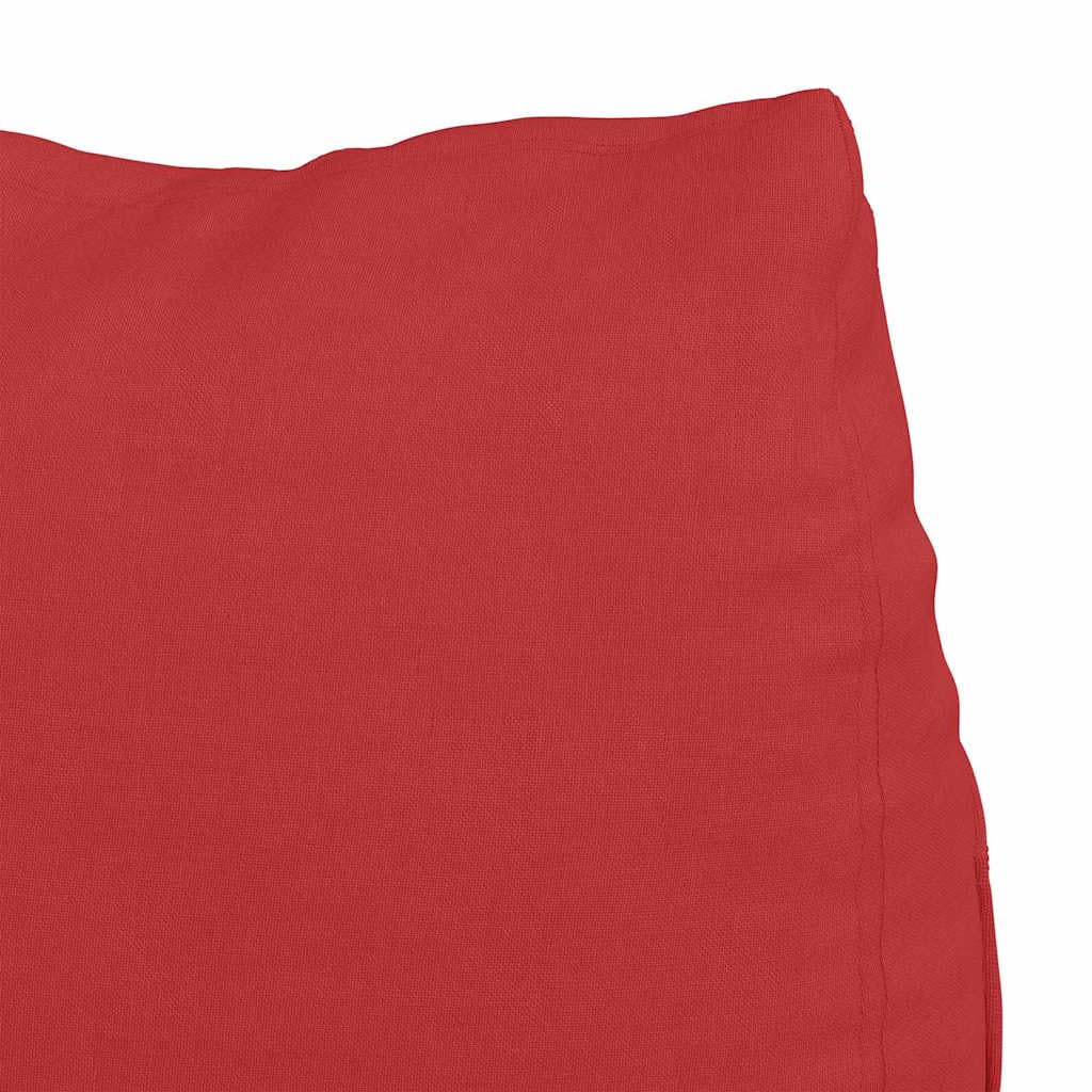 Cuscino per schienale rosso, 60 x 20 x 50 cm, comodo cuscino di supporto in tessuto liscio per divano e letto, comodo cuscino decorativo con rivestimento sfoderabile e morbida imbottitura in