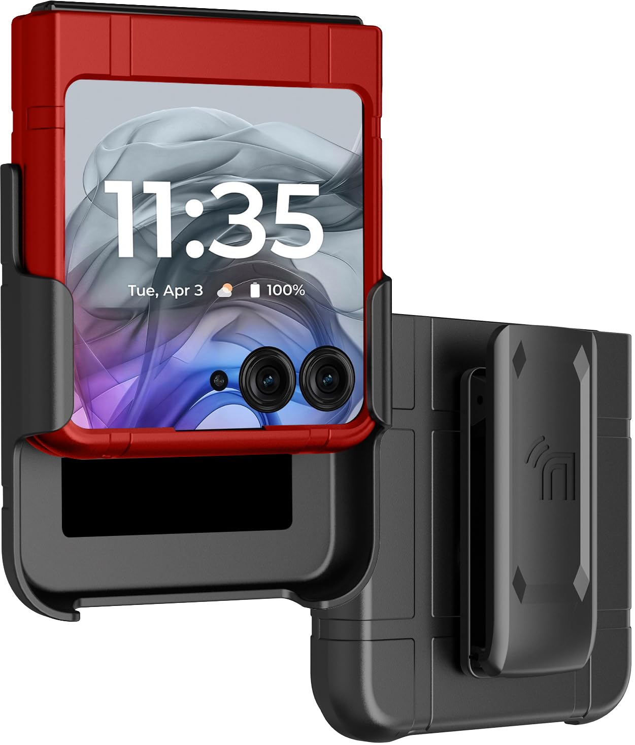Étui Holster Ceinture Pour Motorola Razr 60 Ultra - Housse Avec Clip Et Boucle, Couleur Noire