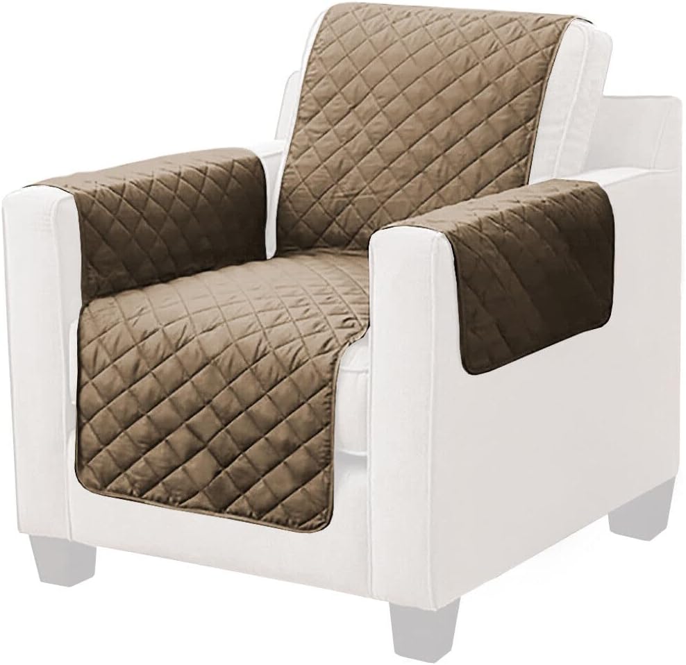 Copridivano Trapuntato 2 Posti - Morbido E Pratico, Protezione Per Divani, Lavabile, Colore Panna