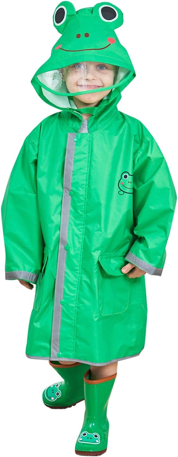 Petalum - Combinaison De Pluie Imperméable Enfant Avec Capuche - Poncho Avec Bandes Réfléchissantes - Taille S à 2XL Pour 1 à 10 Ans