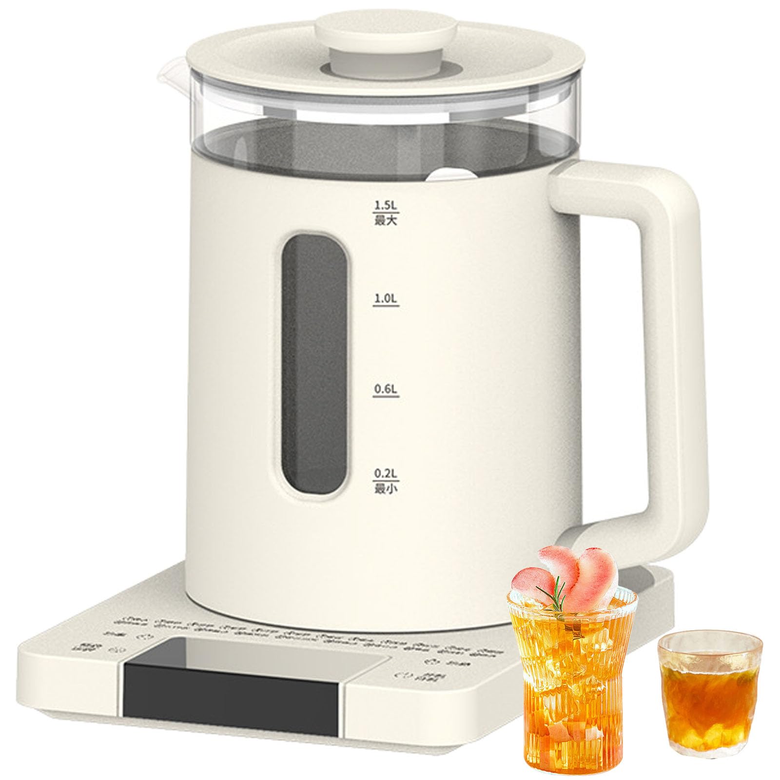 Bouilloire thermostatique 1,5 L avec 22 menus automatiques pour préparer le thé au quotidien