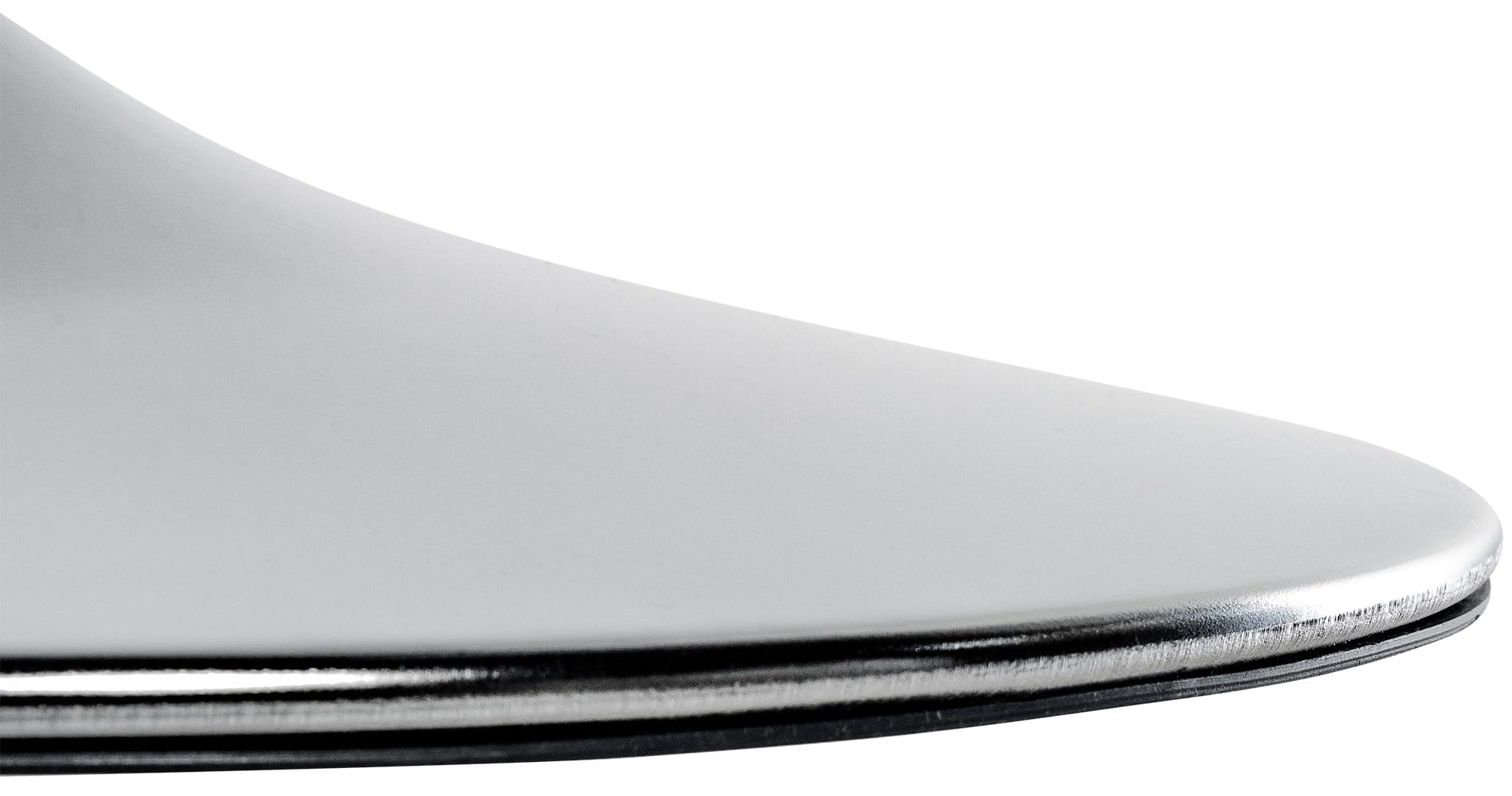 CLP Plateau en métal Rond 38,5 cm, Pied de Rechange pour Tabouret de Bar, Robuste et Stable, avec Anneau en Caoutchouc antidérapant, Couleur:Chrome, Taille:41.5 cm