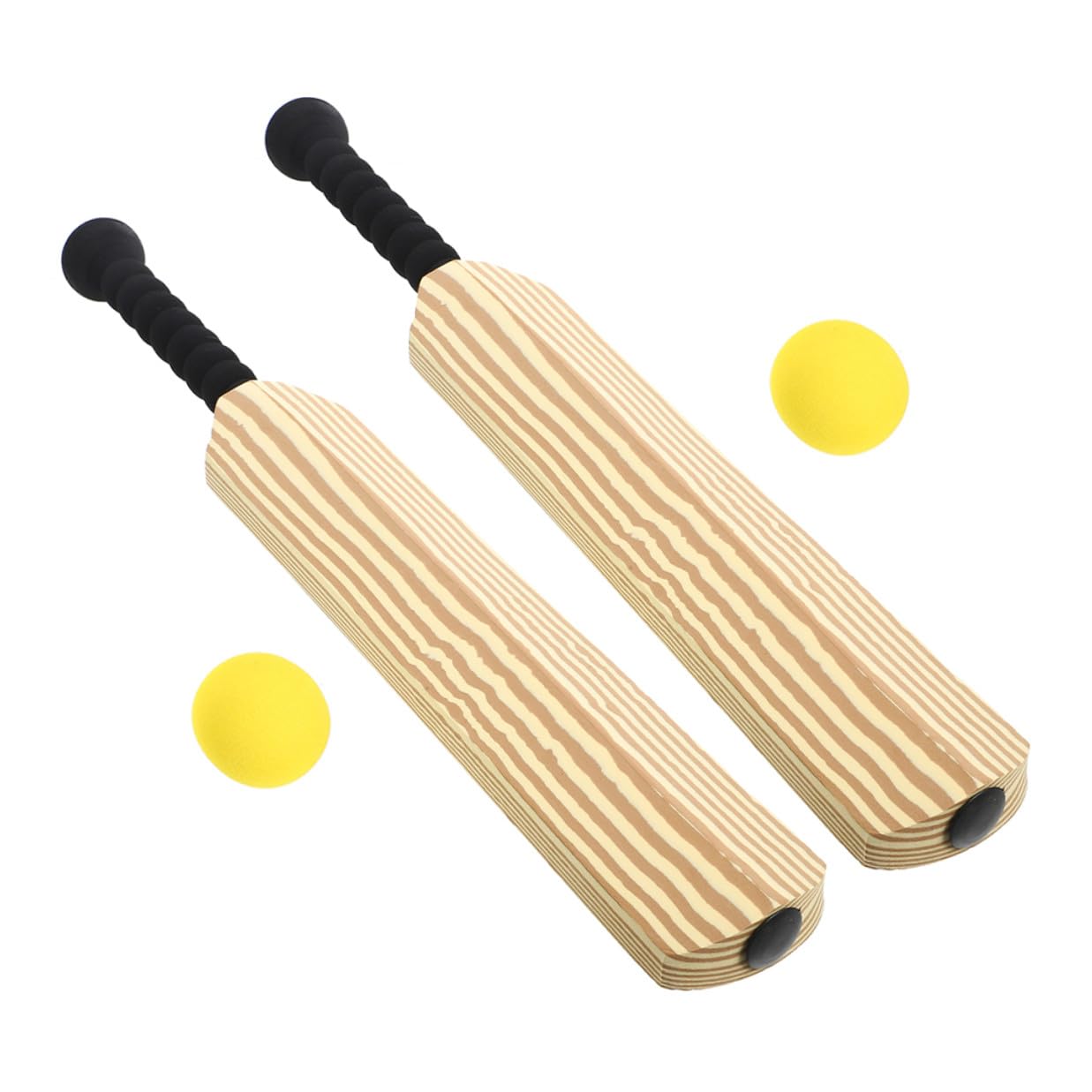 VICASKY Batte de Baseball en Plastique 24 Pouces, Set de Cricket Garçon et Filles 2 Battes 2 Balles, Légère et Maniable, pour Entraînement Extérieur et Jeux Familiaux