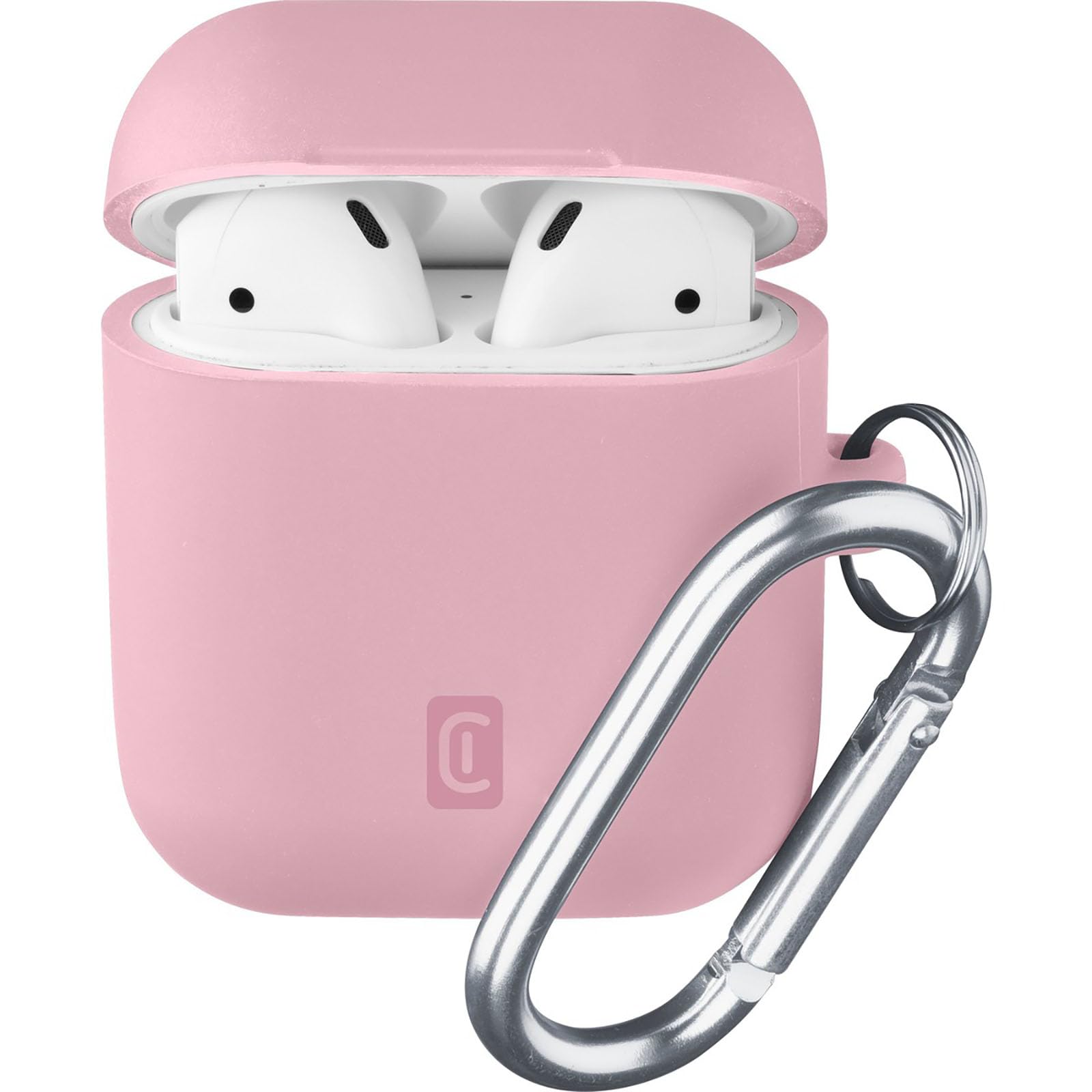 Amazon | Cellularline ブランド AirPods ケース カバー カラビナ