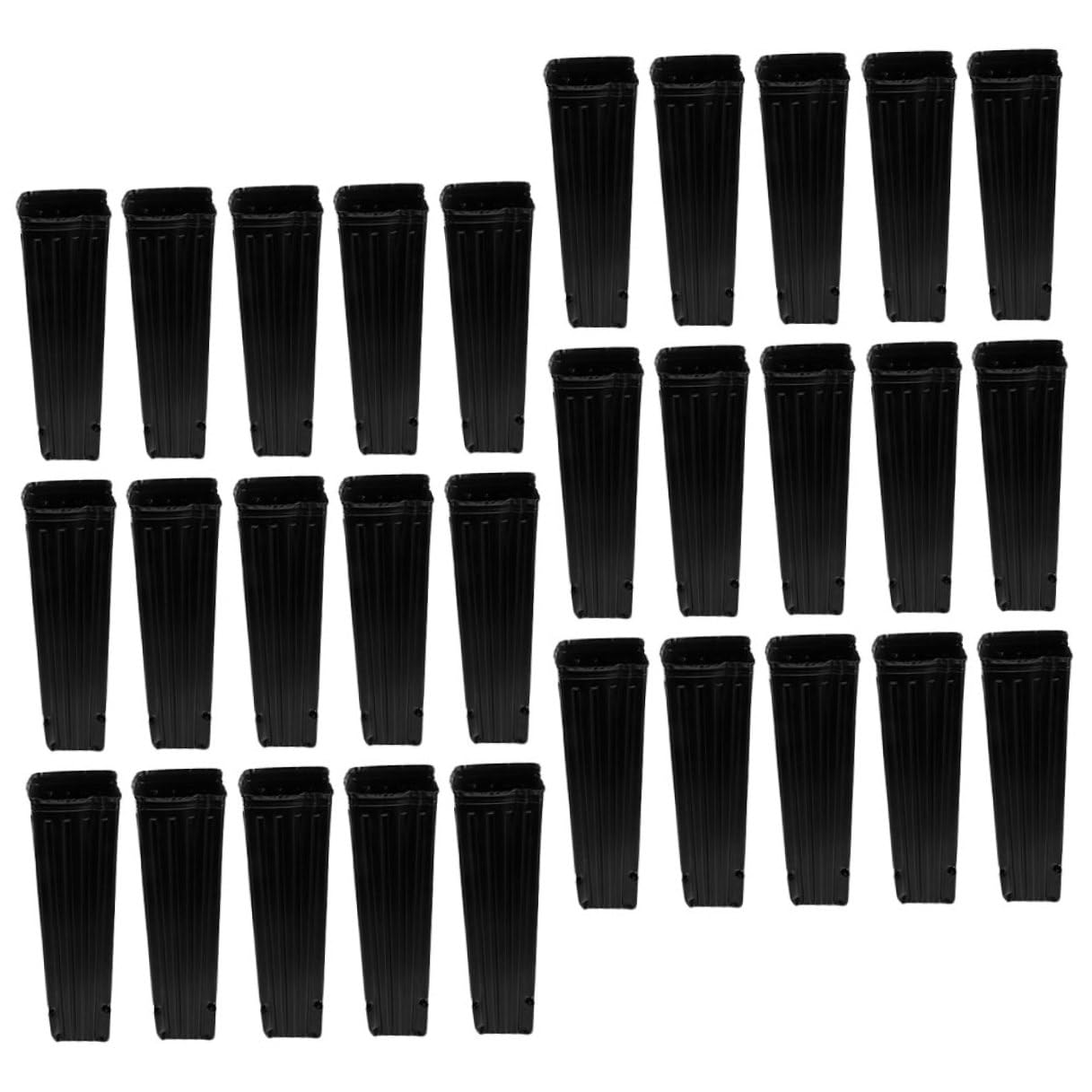 Housoutil Lot de 60 Pots de Jardin pour Semis, Tubes de Culture en Plastique Noir Épais 10x30 Cm, Godets Profonds pour Plantation D’Agrumes, Légumes et Fleurs, Pots de Démarrage