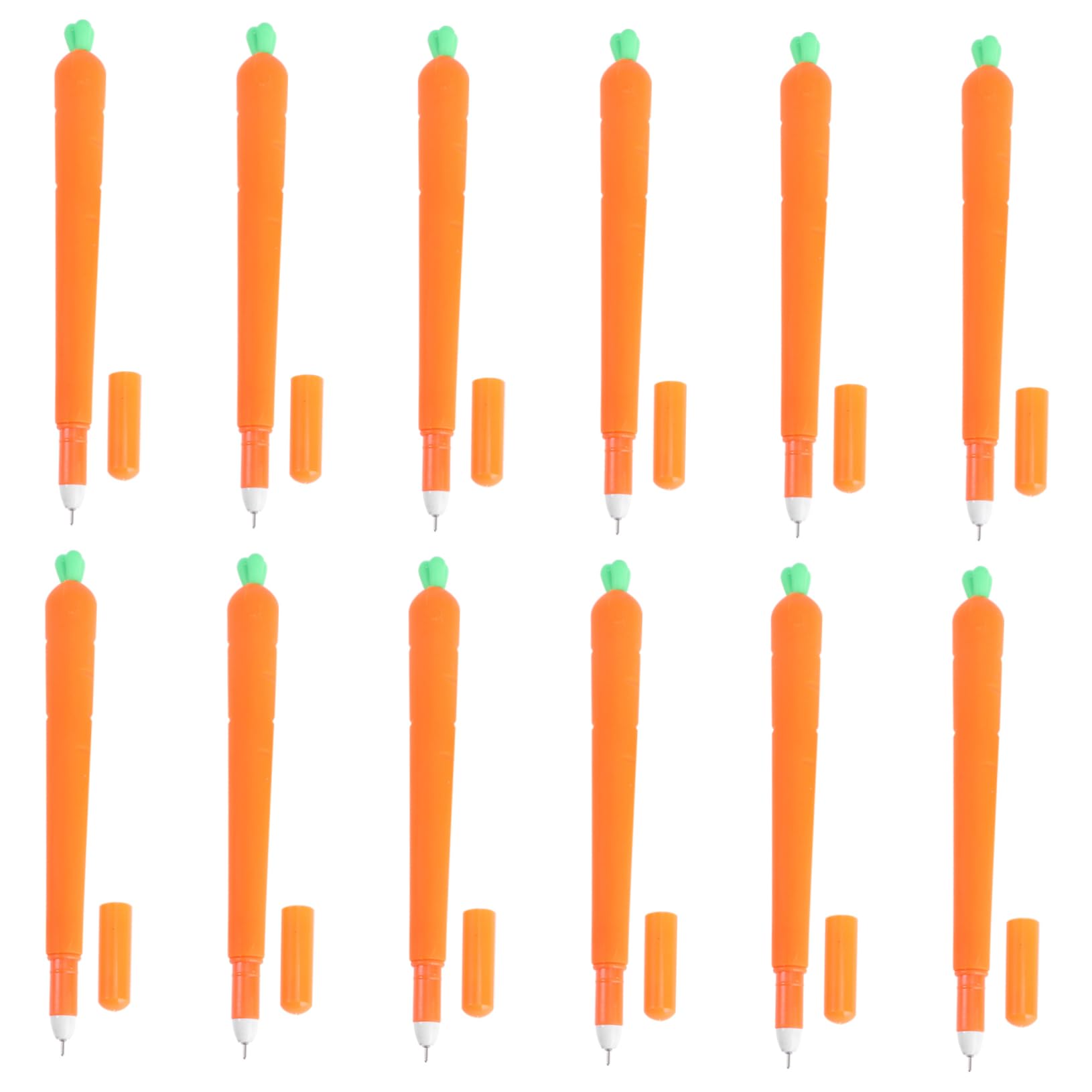 Ciieeo 12paquet Stylos à Bille Silicone Forme Carotte Encre Gel Lot Pour Garçon Fille Et Étudiants Cadeau Pour Bureau École