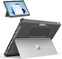 Vista 8 de MoKo Funda compatible con tablet Microsoft Surface Pro 8 de 13 pulgadas con pantalla táctil 2021, funda protectora resistente todo en uno con correa