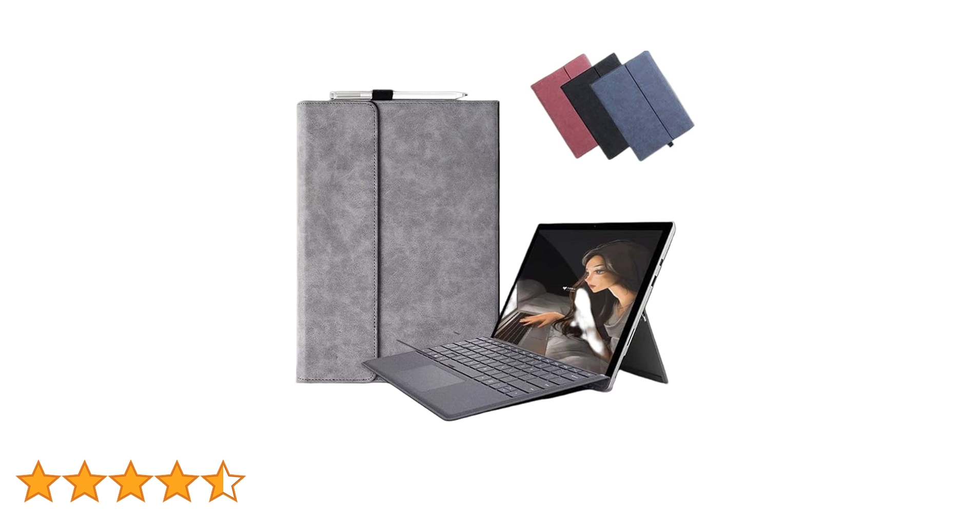 Microsoft Surface Go 2 ブラック 8GB カバー ペン付き フィルム 2枚 タッチペン付き] Microsoft Surface Go ケース