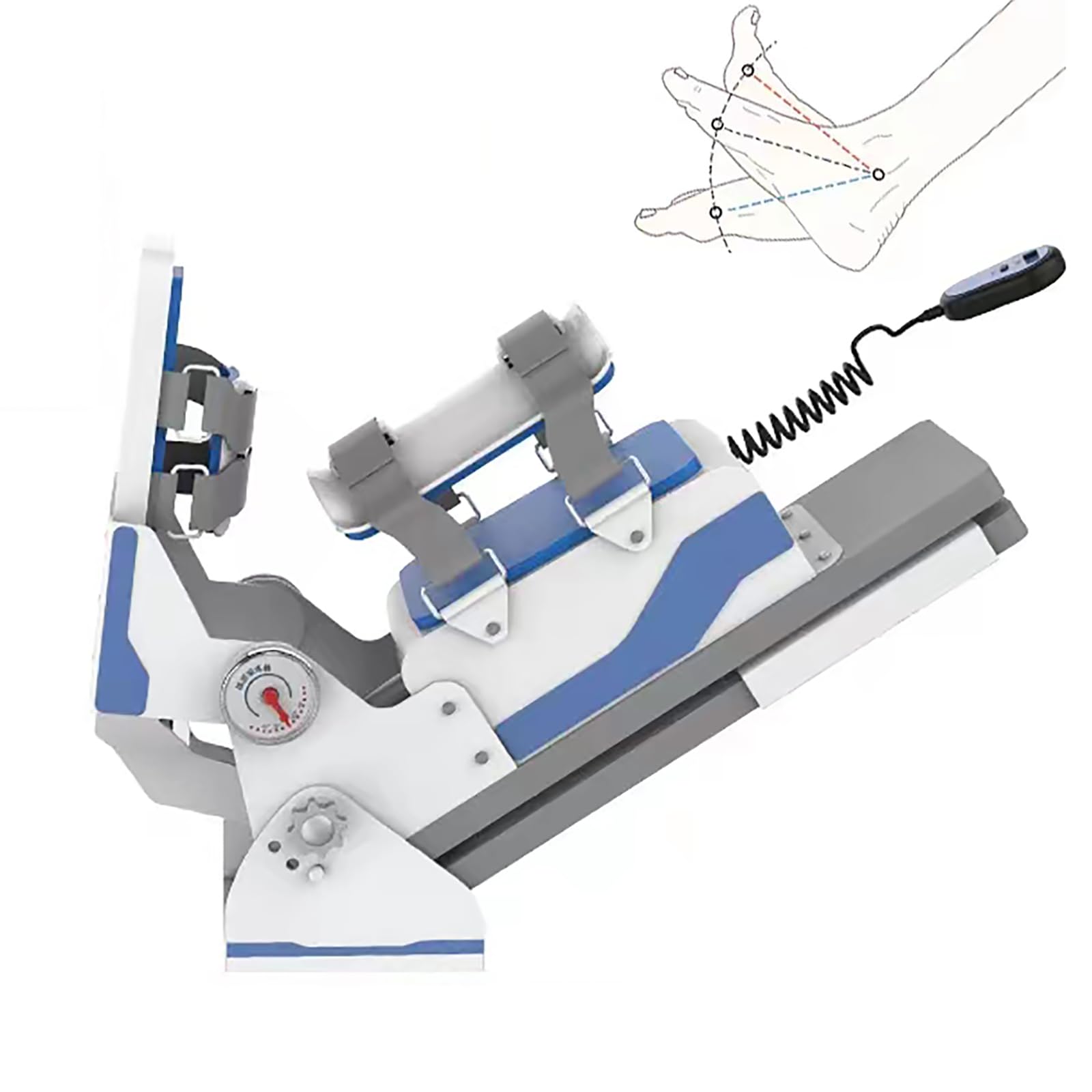 Trainer Elettrico per La Riabilitazione della Caviglia, Attrezzatura per La Riabilitazione della Caviglia, Flessione Plantare/dorsiflessione 0-40° Regolabile Manualmente, per Post-frattura