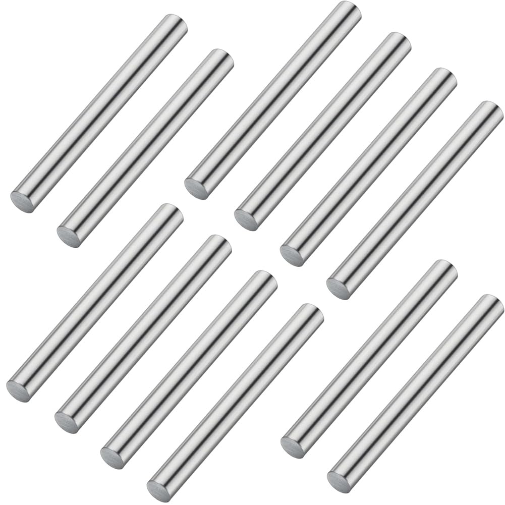 Wernfale Zinc Rod Zinc Metal Anode Good Conductivity for School Scientific Experiment Research 12Piece