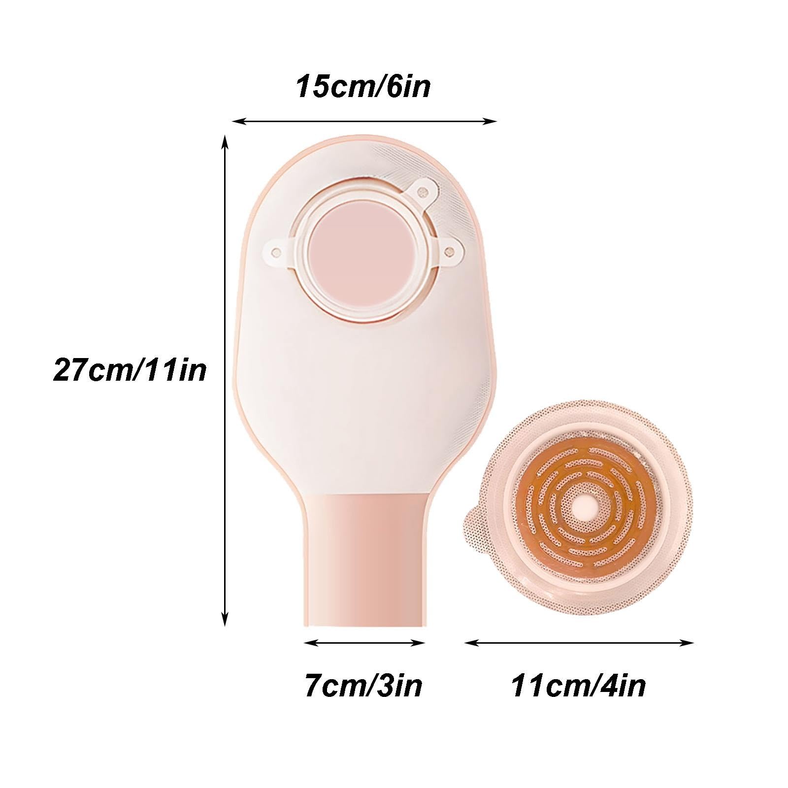 10-Teiliges Stomabeutel-Set Zweiteilig mit 5 Basisplatten, Kolostomiebeutel