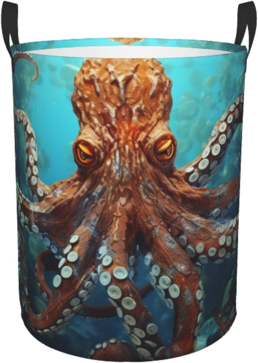 Cool big Octopus Laundry Basket With Handles Foldable Oxford Cloth Tote Bag Laundry Hamper Waterproof Clothes Storage Bucket Toy Organizer For Laundry Room/Bathroom/Bedroom/Dormitories