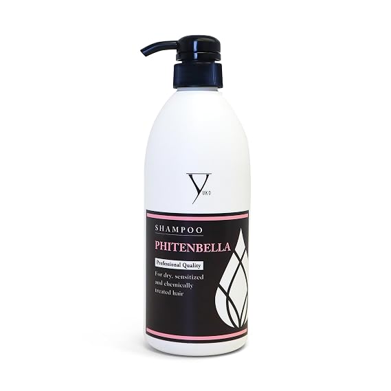 YUKO Phiten Bella Shampoo with Protein & Collagen, Lightweight Cleanse | Protein & Collagen, Lightweight Cleanse for Fine, Thin & Damaged Hair, Sulfate-Free, Color-Safe