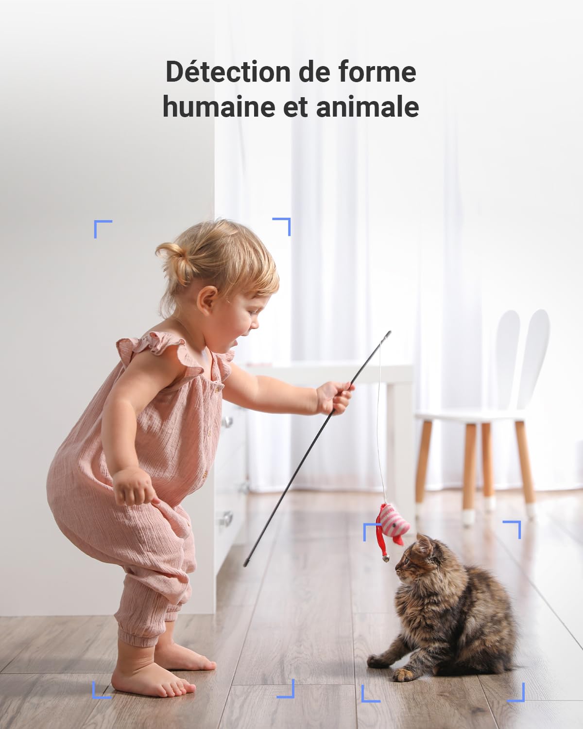 EZVIZ C7 Caméra de Surveillance WiFi Intérieure 4MP à Double Objectif, Caméra de Sécurité 360°, Détection de Personne/Animal, Audio Bidirectionnel, Vision Nocturne, Mode Patrouille/Confidentialité