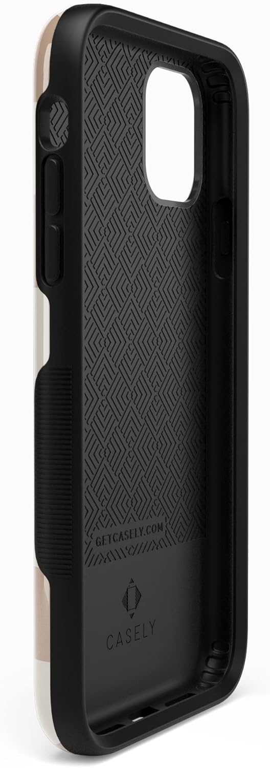 Casely iPhone 11 Case | Fit Check | Neutral Checkerboard | Bold Protective Design