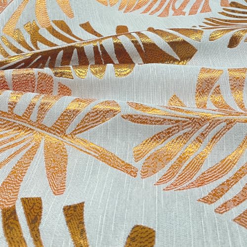 Tennove Cushion Covers 40x40cm Cotton Linen & Velvet Soft Throw Pillow Covers Set of 2 Decorative Tropic Leaf Pattern Square Cushion Cases Pillowcases for Couch Sofa Home Décor - Image 3