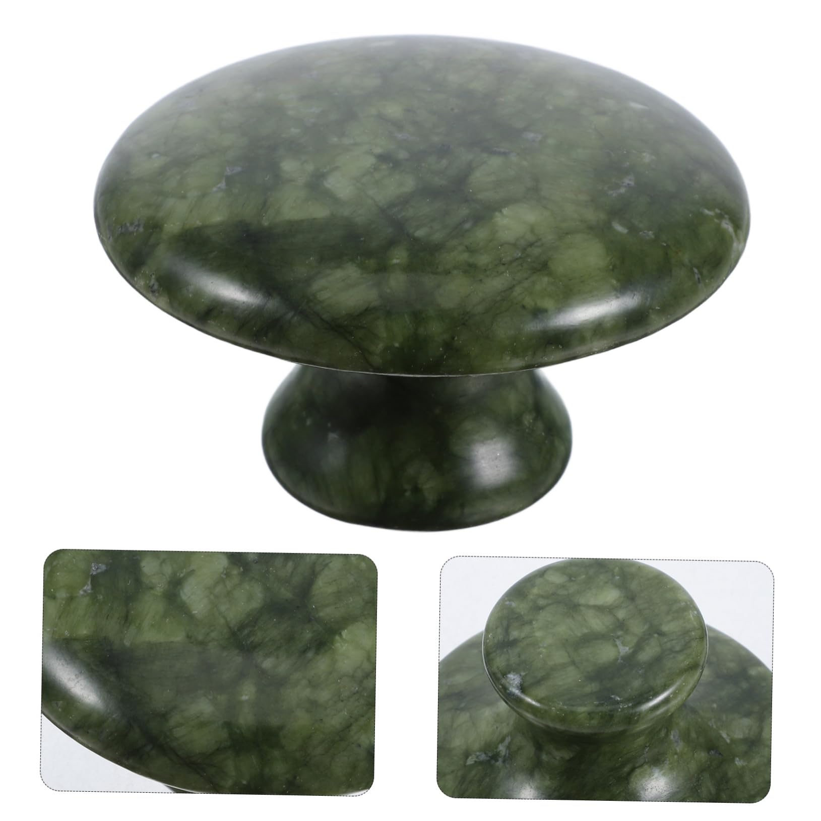 Strumento Gua Sha in Jade a Forma di Fungo, Massaggiatore per Viso e Corpo, Design Ergonomico per Trattamenti Spa Rilassanti