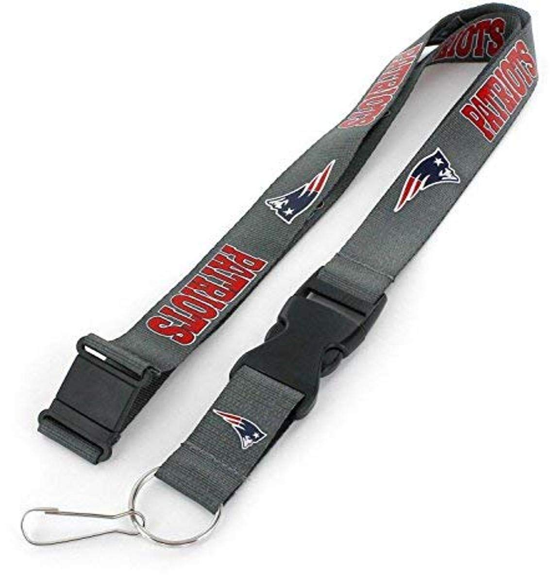 aminco NFL New England Patriots Team Lanyard, Charcoal, 6 — image 1