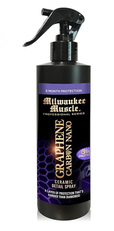 Cera Spray Automotiva com Revestimento Cerâmico de Grafeno Milwaukee Muscle para Pintura, 480 mL