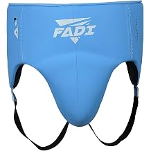 A1 No Foul Boxing Groin Protector with Built-in Cup, Cowhide Leather Athletic Supporter for Men, MMA Muay Thai Kickboxing Sparring Gear S-XL