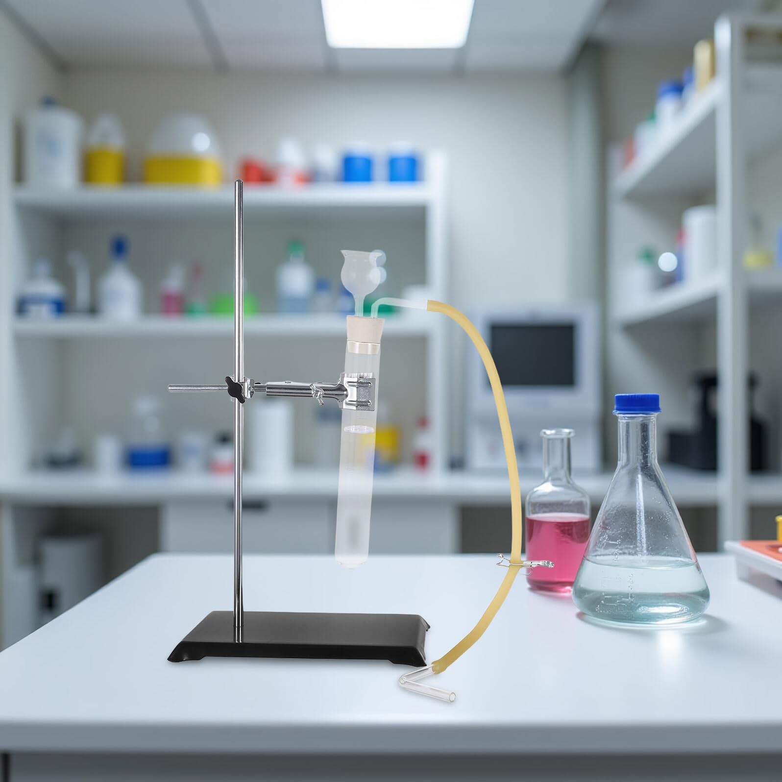 Mikinona Wasserstoffgenerator für Chemieunterricht zur Gaserzeugung mit Elektrolysegerät Laborausrüstung für Schüler zur Demonstration von Sauerstoff