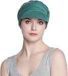 Alnorm Breathable Bamboo Fiber Lined Newsboy Hat and Scarf Set for Women