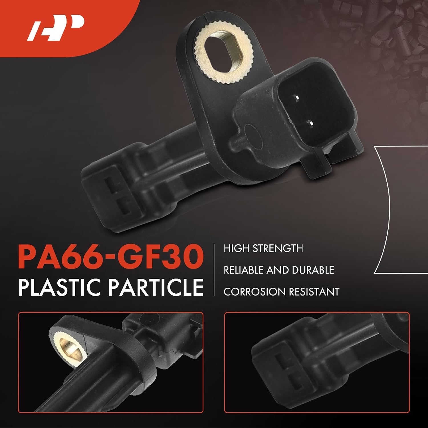 A-Premium Set of 2 Rear Left Driver and Right Passenger SideABS Wheel Speed Sensor Compatible with Dodge & Jeep Models - Nitro 2007-2011, Liberty 2008-2012, Wrangler 2007-2017, Sport Utility