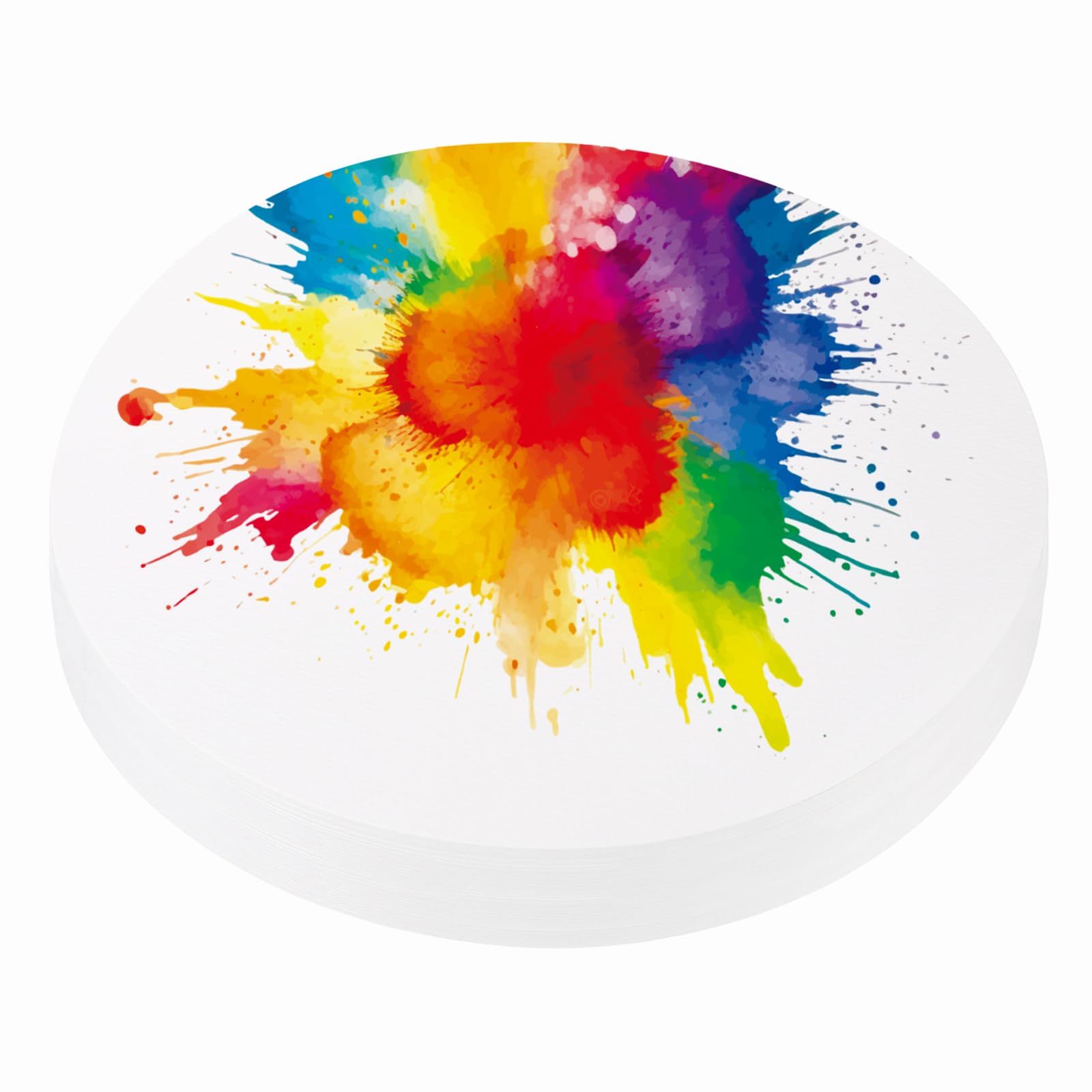 PATIKIL 60 Fogli Carta Acquerello Cotone Tonda 140lb/300 GSM Pressata | a Freddo, per Pittura Acquerello Disegno Artistico Artista, 10 Pollici