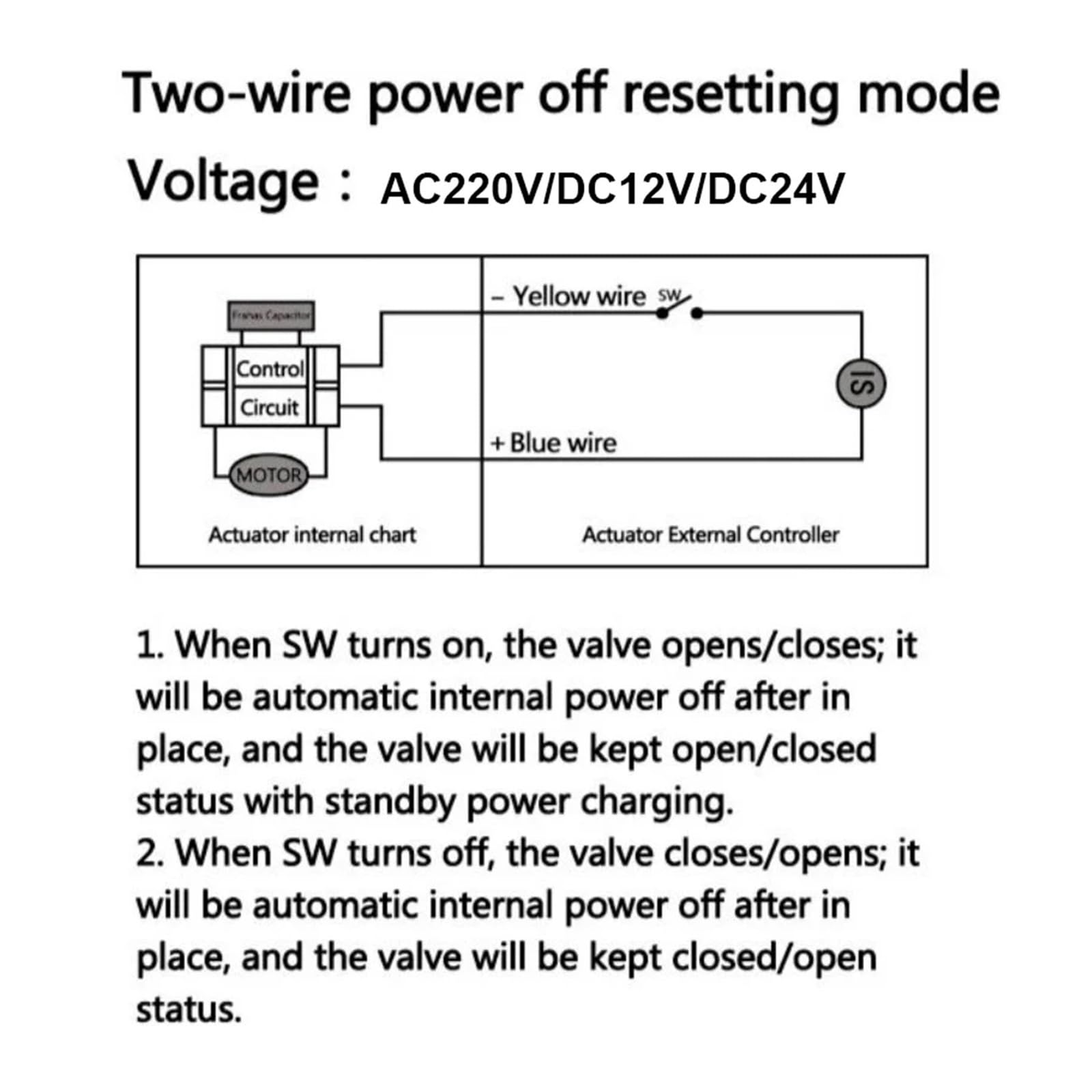 Normalnie zamknięty zmotoryzowany zawór kulowy 1/2" 3/4" 1" 2" 220 V 12V 24V elektryczny mosiądz 2 przewody Wymień zawór elektromagnetyczny (220 V - closed)