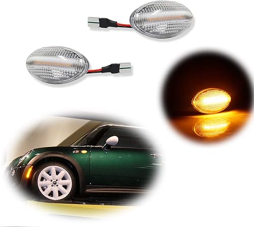 Miniatura 10 de GTINTHEBOX Lente ahumada ámbar Led Fender lateral marcador luz luz de señal de giro para Mini Cooper R50 R52 R53